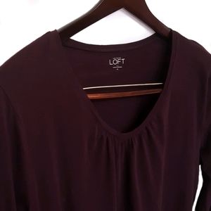 Ann Taylor loft V-neck Long Sleeve Cotton shirt XL